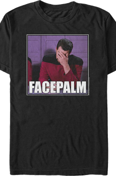 Riker Facepalm Star Trek The Next Generation T-Shirt