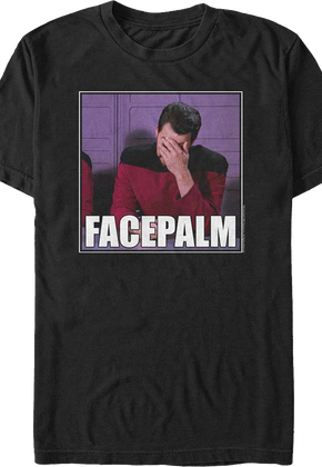 Riker Facepalm Star Trek The Next Generation T-Shirt