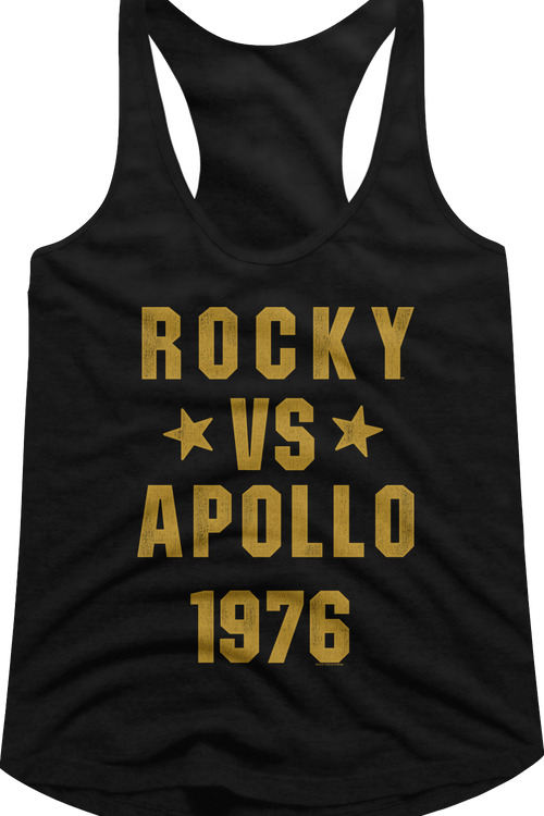 Ladies Rocky vs Apollo 1976 Rocky Racerback Tank Top