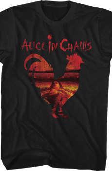 Rooster Silhouette Alice In Chains T-Shirt