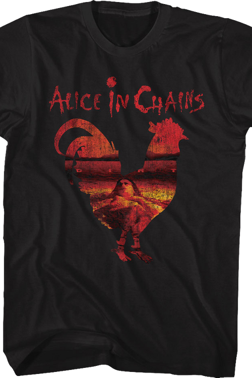 Rooster Silhouette Alice In Chains T-Shirt