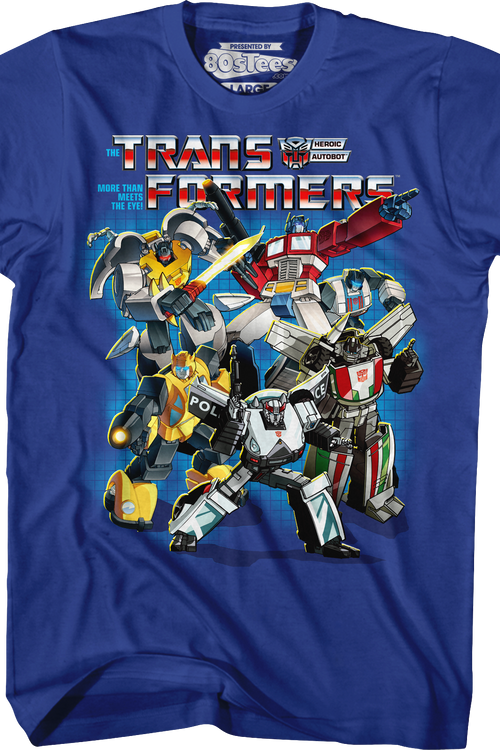 Royal Blue Autobots Collage Transformers T-Shirt