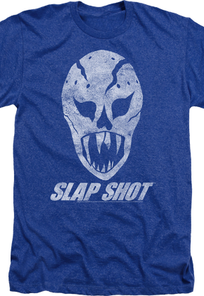 Royal Heather Goalie Mask Slap Shot T-Shirt