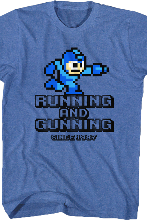 Running And Gunning Mega Man T-Shirt