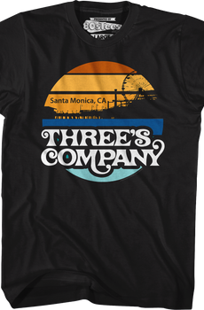 Santa Monica Sunset Three's Company T-Shirt