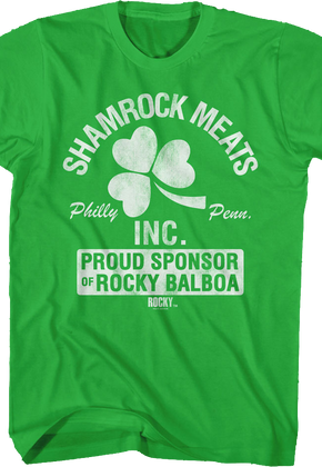Shamrock Meats Proud Sponsor Of Rocky T-Shirt