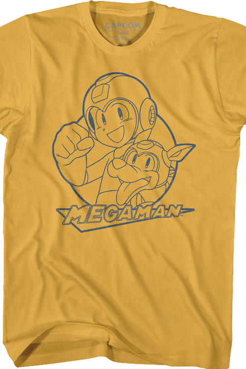 Sketch of Rush and Mega Man T-Shirt