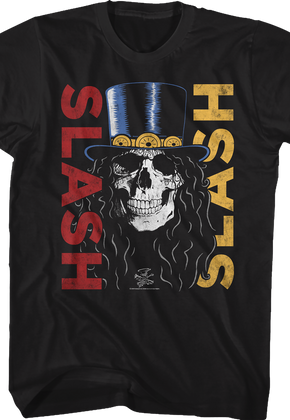 Skull In Top Hat Slash T-Shirt