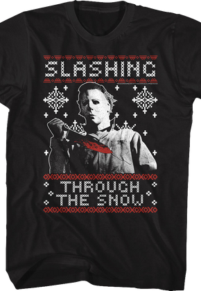 Slashing Through The Snow Halloween T-Shirt