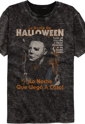 Spanish Poster Halloween Mineral Wash T-Shirt