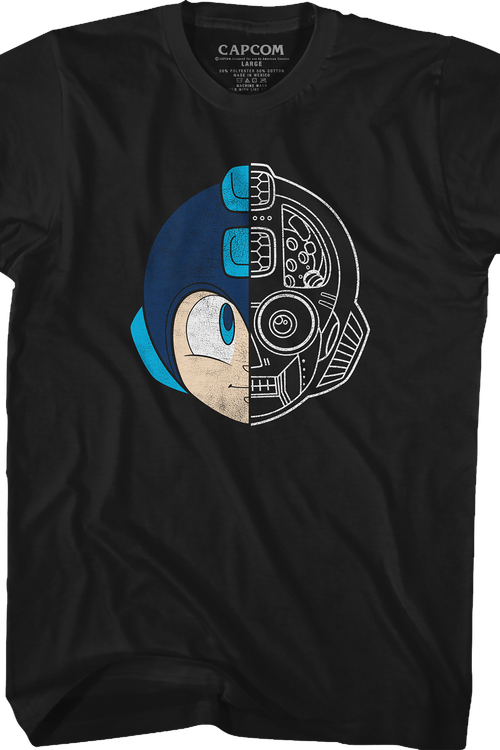 Split Face Mega Man T-Shirt