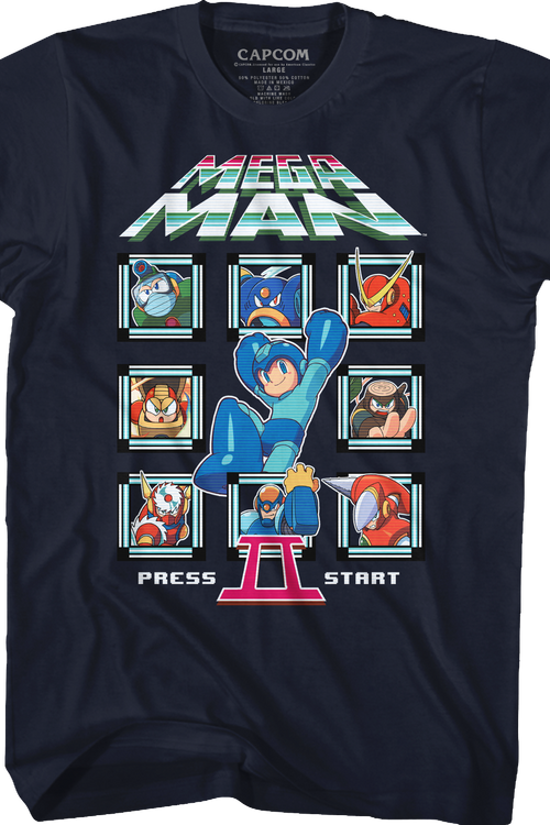 Start Screen Mega Man II T-Shirt