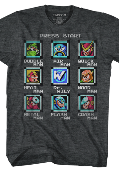 Start Screen Mega Man T-Shirt