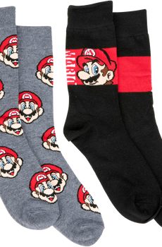 Super Mario Bros. 2-Pack Nintendo Socks