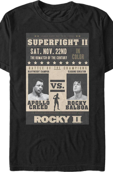 Superfight II Vintage Poster Rocky II T-Shirt