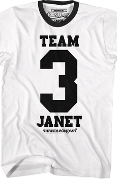 Team Janet Three's Company Ringer Shirt