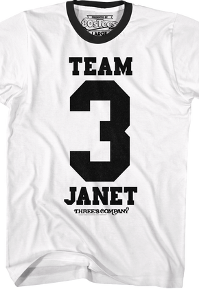Team Janet Three's Company Ringer Shirt