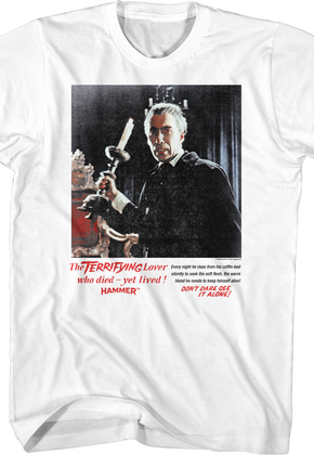 Terrifying Horror Of Dracula Hammer Films T-Shirt