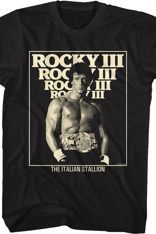 The Italian Stallion Poster Rocky III T-Shirt