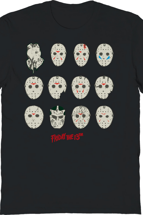 The Masks Of Jason Voorhees Friday The 13th T-Shirt