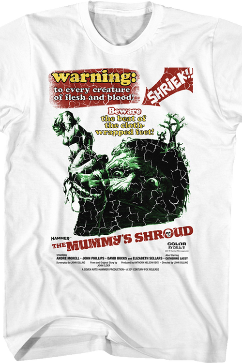 The Mummy's Shroud Poster Hammer Films T-Shirt