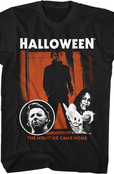 The Night He Came Home Collage Halloween T-Shirt