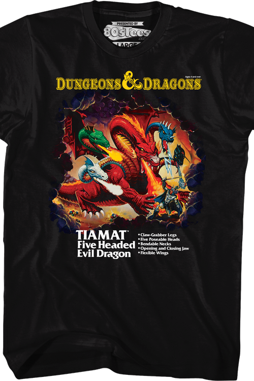 Tiamat Box Art Dungeons & Dragons T-Shirt