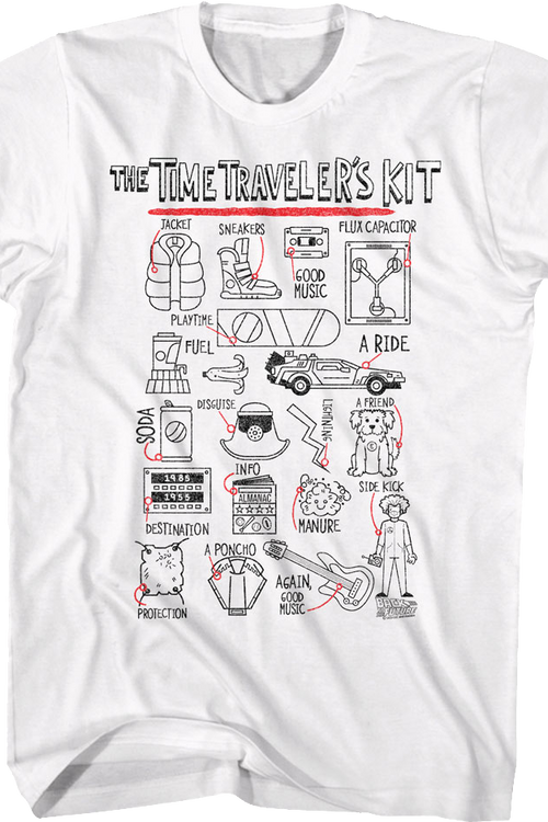 Time Traveler's Kit Back To The Future T-Shirt