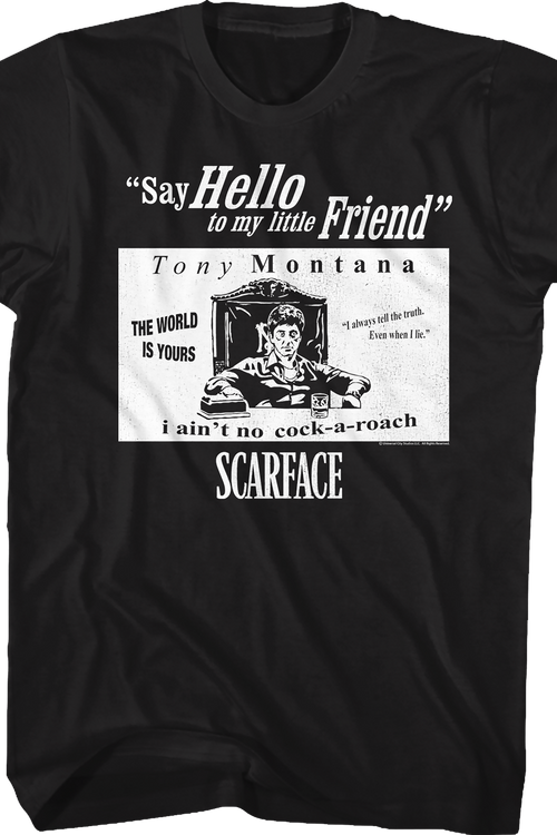 Tony Montana Quotes Scarface T-Shirt