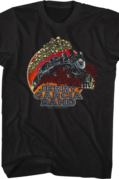 Train And Skulls Jerry Garcia Band T-Shirt