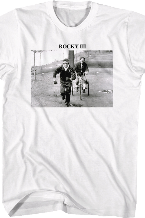 Training Black And White Photo Rocky III T-Shirt