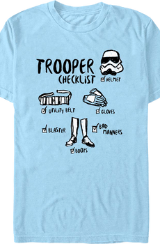 Trooper Checklist Star Wars T-Shirt