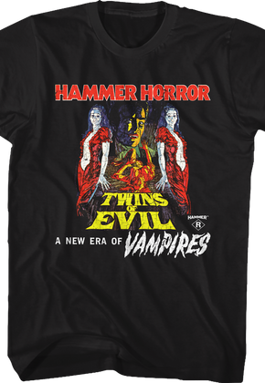 Twins Of Evil Hammer Films T-Shirt