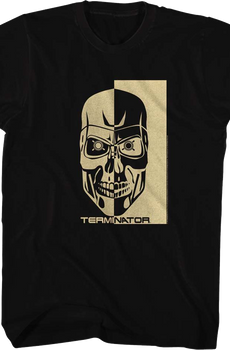 Two-Toned Endoskeleton Skull Terminator T-Shirt