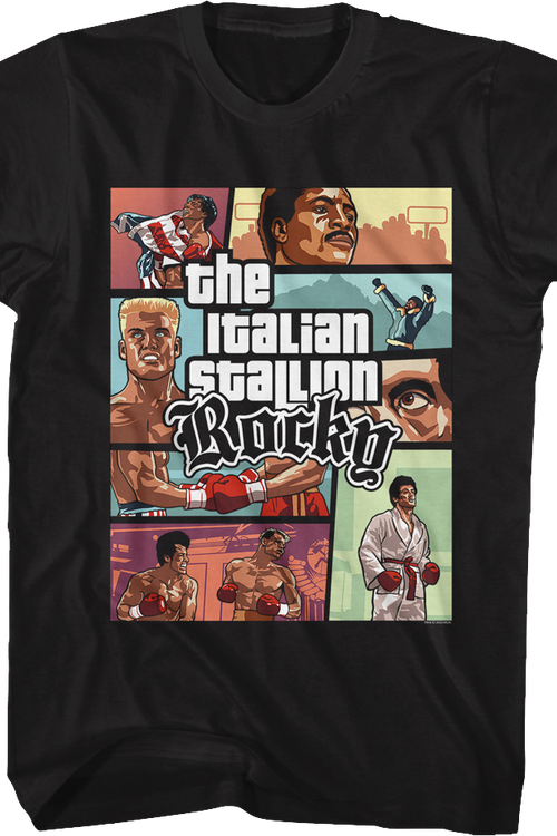 Video Game Panels Rocky IV T-Shirt