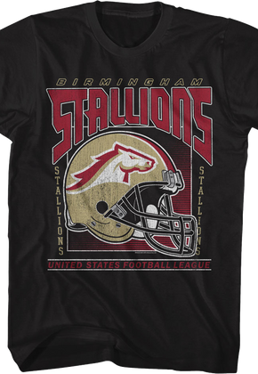 Vintage Birmingham Stallions Helmet USFL T-Shirt