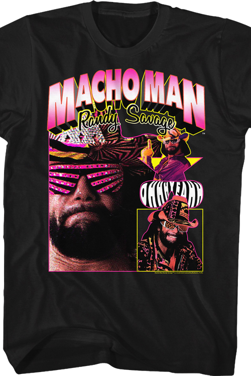 Vintage Collage Macho Man Randy Savage T-Shirt