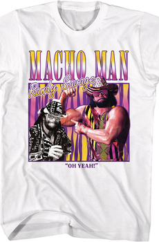 Vintage Oh Yeah Collage Macho Man Randy Savage T-Shirt