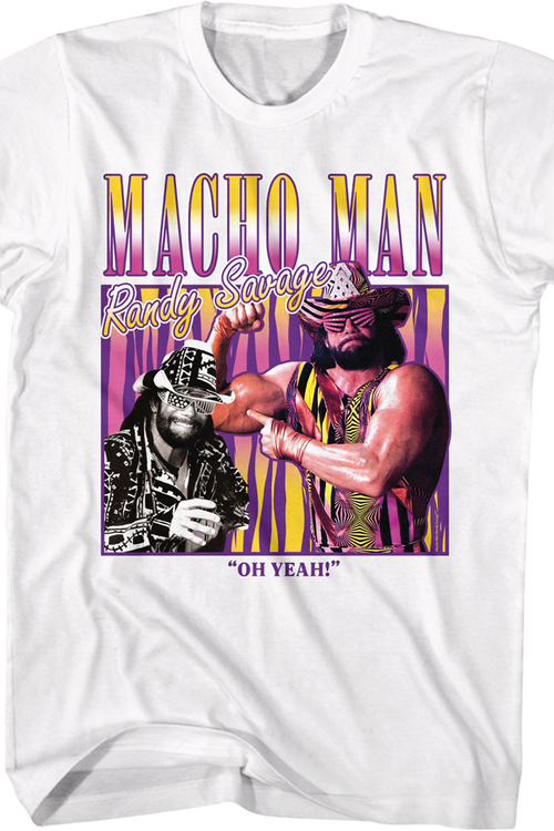 Vintage Oh Yeah Collage Macho Man Randy Savage T-Shirt