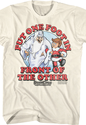 Vintage One Foot Santa Claus Is Comin' To Town Shirt