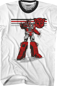 Retro Optimus Prime Transformers Ringer Shirt