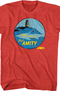 Visit Amity Island Circle Jaws T-Shirt