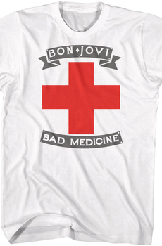 White Bad Medicine Bon Jovi T-Shirt