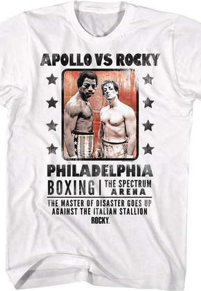 White Boxing Poster Apollo vs Rocky T-Shirt