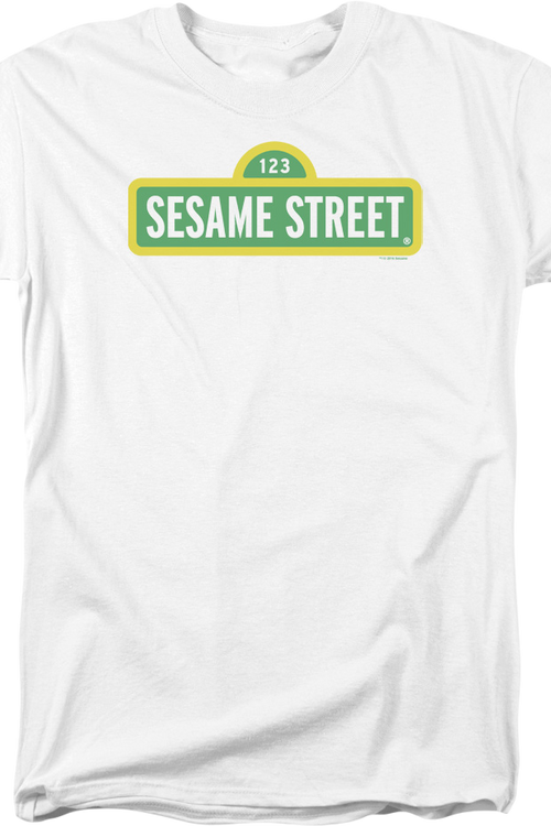 White Sign Sesame Street T-Shirt