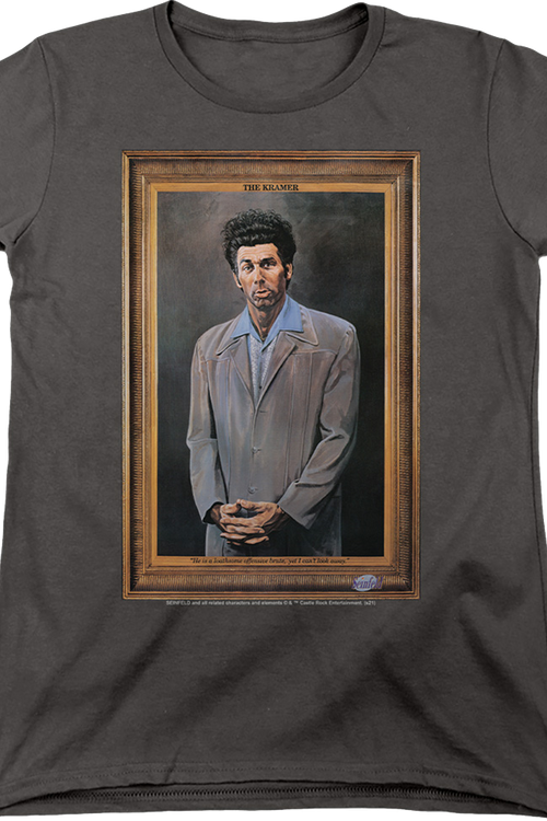 Womens Charcoal Kramer Painting Seinfeld Shirt