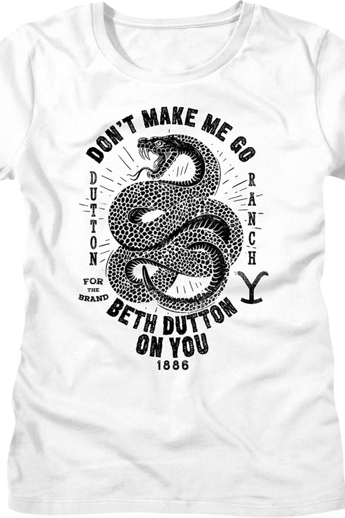 Womens Don't Make Me Go Beth Dutton On You Yellowstone Shirt