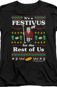 Womens Faux Ugly Festivus Sweater Seinfeld Shirt