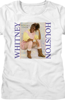 Womens How Will I Know Single Cover Whitney Houston Shirt