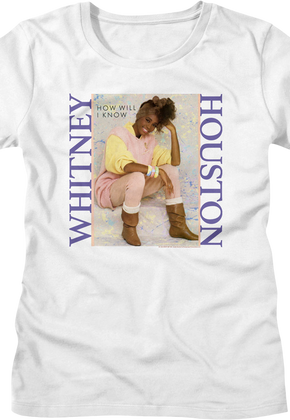 Womens How Will I Know Single Cover Whitney Houston Shirt